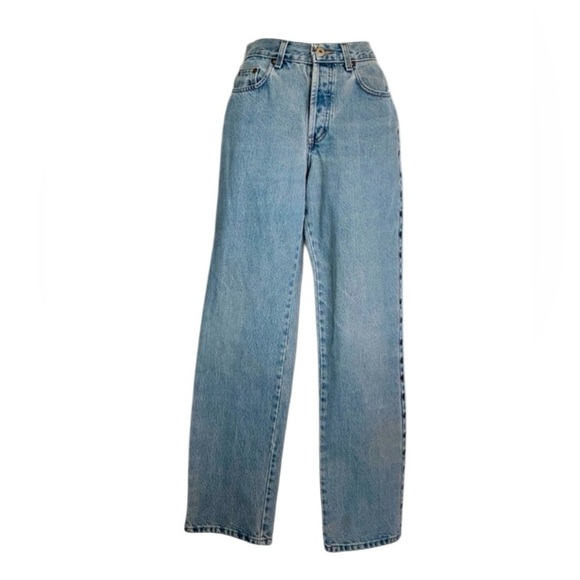 LONDONJEAN Denim - LONDONJEAN Studded & Stone washed blue jeans, hi rise, 5 pockets. 6 EUC VTG